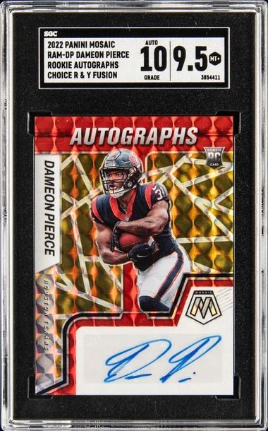2022 Panini Mosaic Autographs - Choice R and Y Fusion Ram-Dp Dameon Pierce #no-number card image