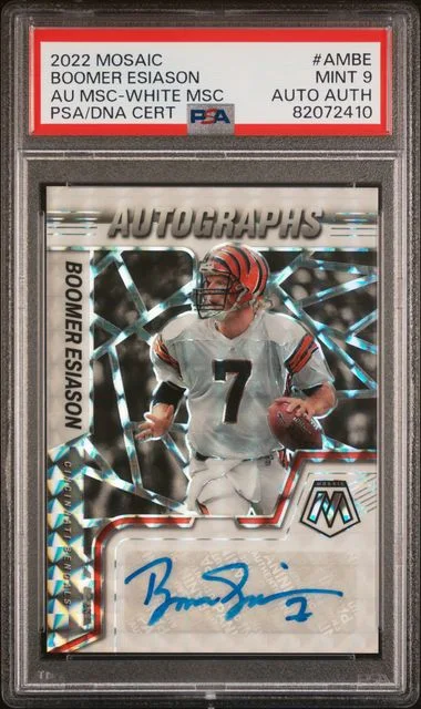 2022 Panini Mosaic Boomer Esiason Autographs Mosaic White Mosaic #AMBE card image