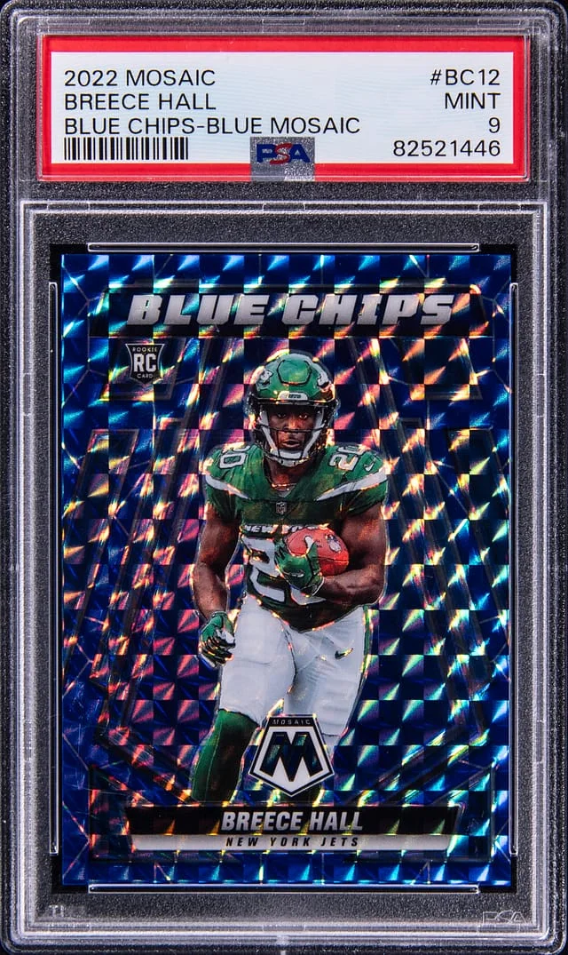 2022 Panini Mosaic Breece Hall Blue Chips Blue Mosaic #BC-12 card image