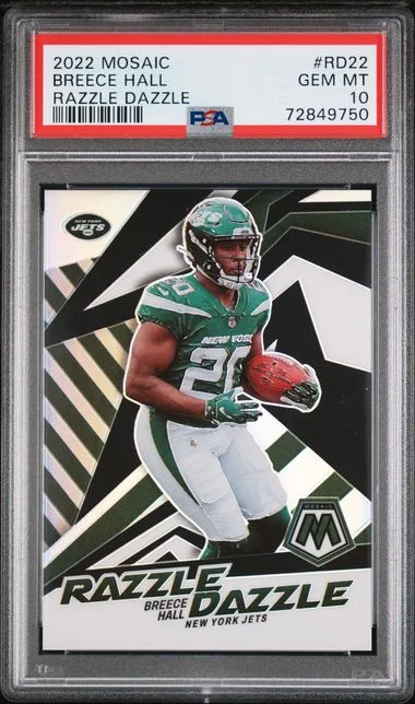 2022 Panini Mosaic Breece Hall Razzle Dazzle #RD-22 card image