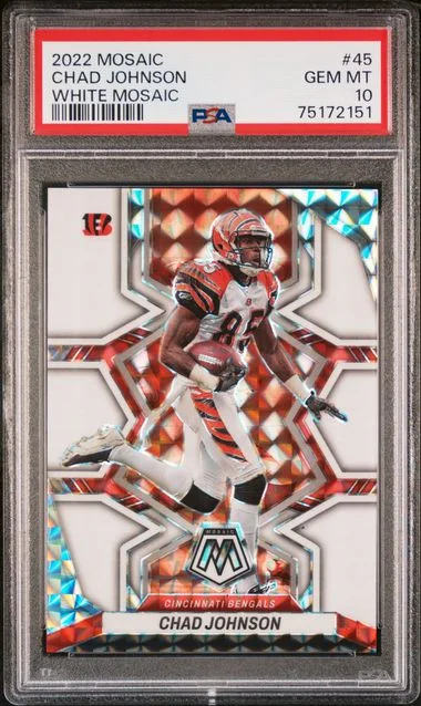 2022 Panini Mosaic Chad Johnson White Mosaic #45 card image