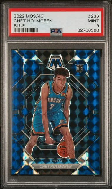 2022 Panini Mosaic Chet Holmgren Blue #236 card image