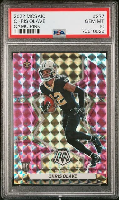 2022 Panini Mosaic Chris Olave Camo Pink #277 card image