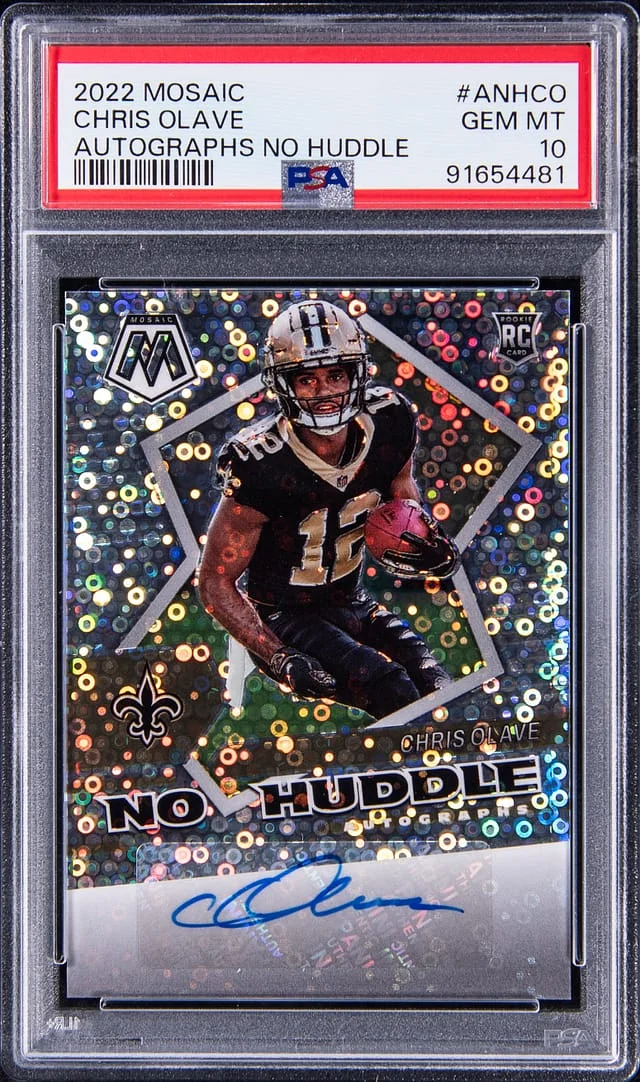 2022 Panini Mosaic Chris Olave Autographs No Huddle #ANHCO card image