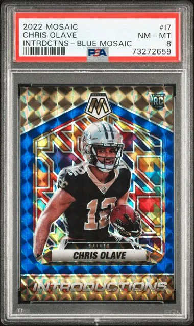 2022 Panini Mosaic Chris Olave Introductions Blue Mosaic #I-7 card image