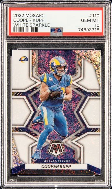 2022 Panini Mosaic Cooper Kupp White Sparkle #110 card image