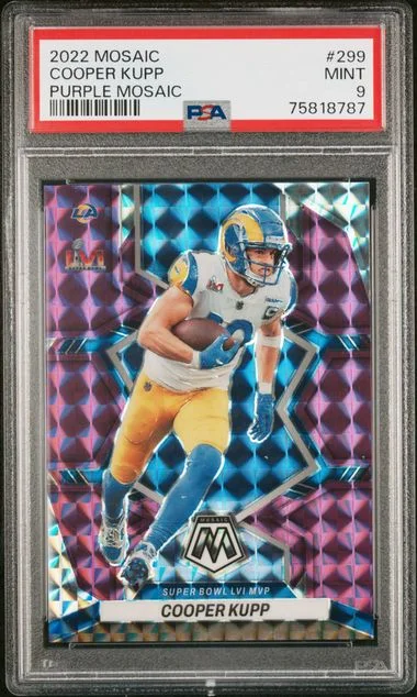2022 Panini Mosaic Cooper Kupp No Huddle Black #299 card image