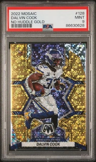 2022 Panini Mosaic Dalvin Cook No Huddle Gold #128 card image