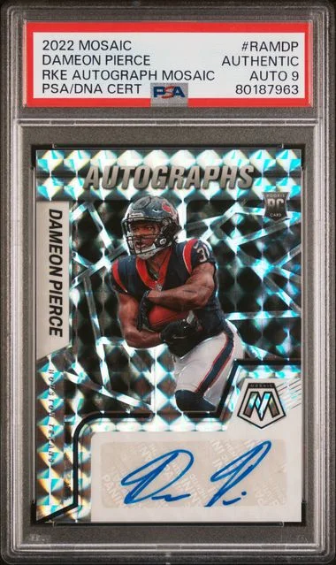 2022 Panini Mosaic Dameon Pierce Autograph Mosaic #RAMDP card image