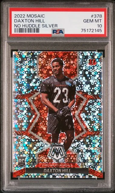 2022 Panini Mosaic Daxton Hill No Huddle Silver #378 card image