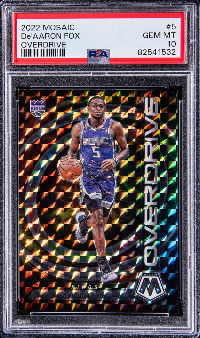 2022 Panini Mosaic De'Aaron Fox Overdrive #5 card image