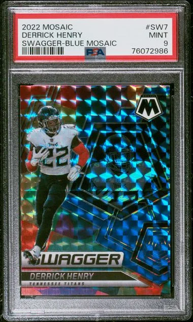 2022 Panini Mosaic Derrick Henry Swagger Blue Mosaic #SW-7 card image