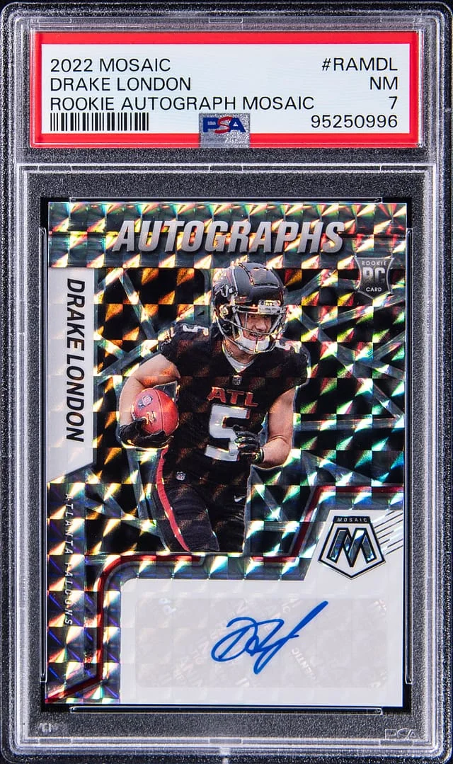 2022 Panini Mosaic Drake London Autograph Mosaic #RAM-DL card image