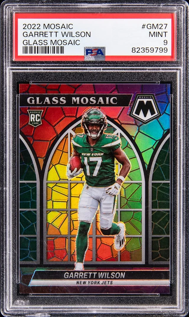 2022 Panini Mosaic Garrett Wilson Glass Mosaic #GM-27 card image