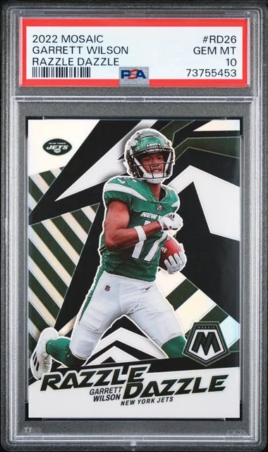 2022 Panini Mosaic Garrett Wilson Razzle Dazzle #RD-26 card image