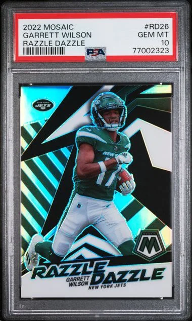 2022 Panini Mosaic Garrett Wilson Razzle Dazzle #RD26 card image