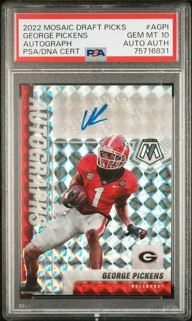 2022 Panini Mosaic George Pickens Draft Picks Autographs #A-GPI card image