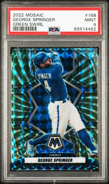 2022 Panini Mosaic George Springer Green Swirl #168 card image