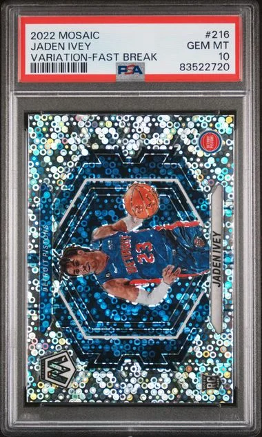 2022 Panini Mosaic Jaden Ivey Variation-Fast Break #216 card image