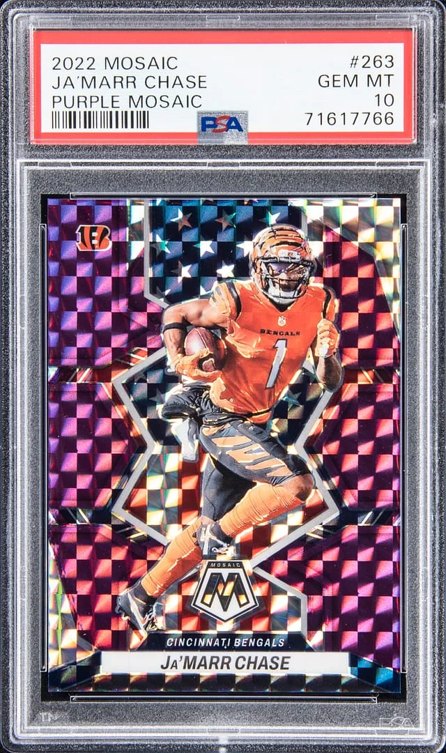 2022 Panini Mosaic Ja'Marr Chase Purple #263 card image