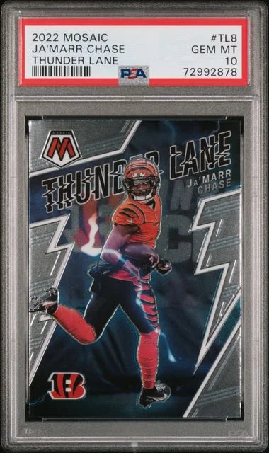 2022 Panini Mosaic Ja'Marr Chase Thunder Lane #Tl8 card image