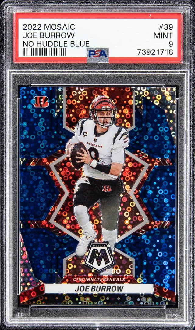 2022 Panini Mosaic Joe Burrow Red Sparkle #39 card image