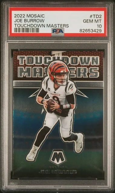 2022 Panini Mosaic Joe Burrow Touchdown Masters #TD2 card image