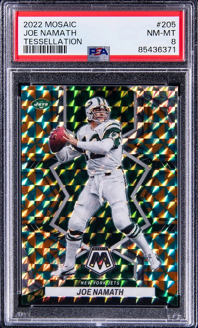 2022 Panini Mosaic Joe Namath Tessellation #205 card image