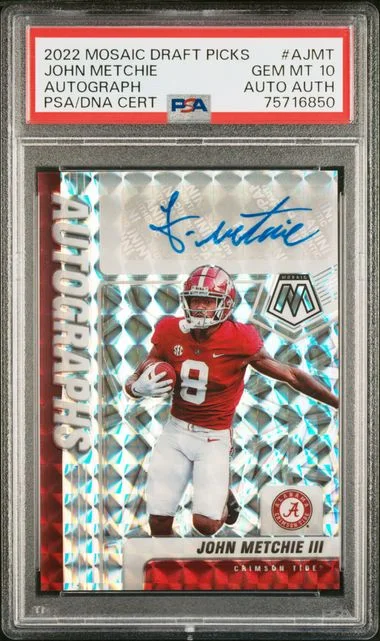 2022 Panini Mosaic John Metchie III Draft Picks Autographs #A-JMT card image