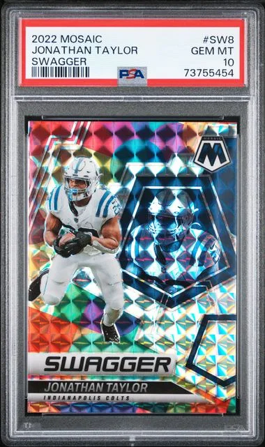 2022 Panini Mosaic Jonathan Taylor Swagger #SW8 card image