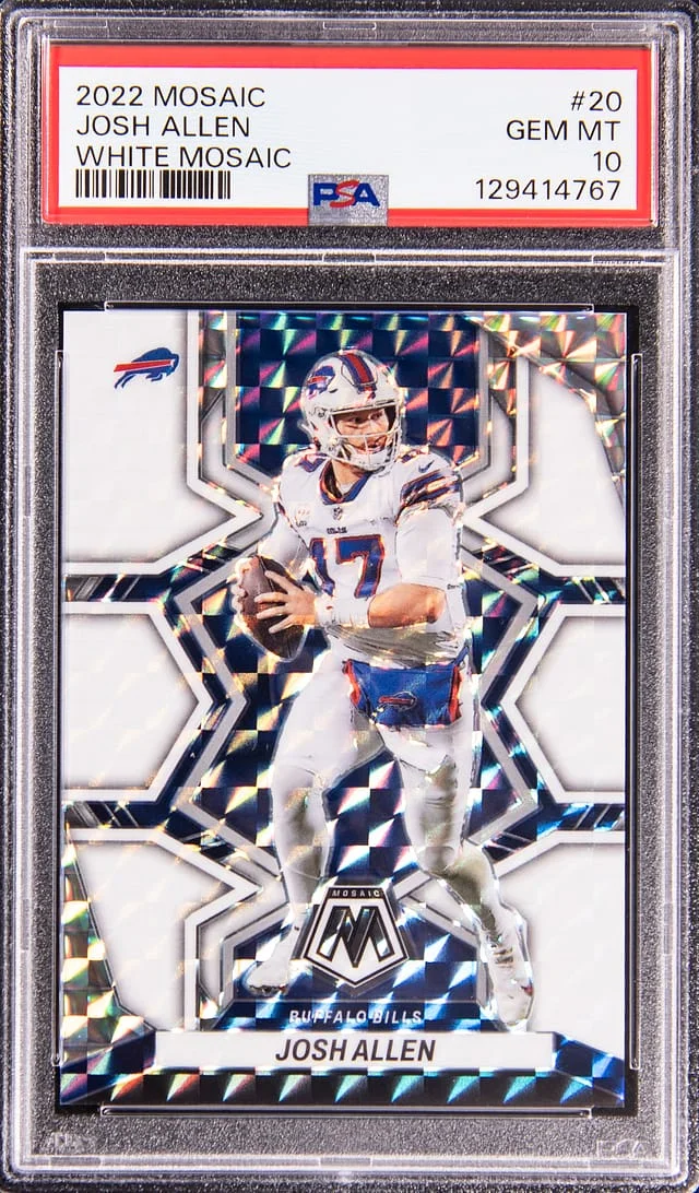 2022 Panini Mosaic Josh Allen White Mosaic #20 card image