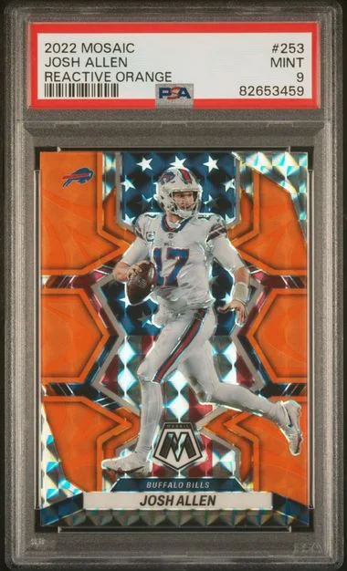 2022 Panini Mosaic Josh Allen Blue Sparkle #253 card image