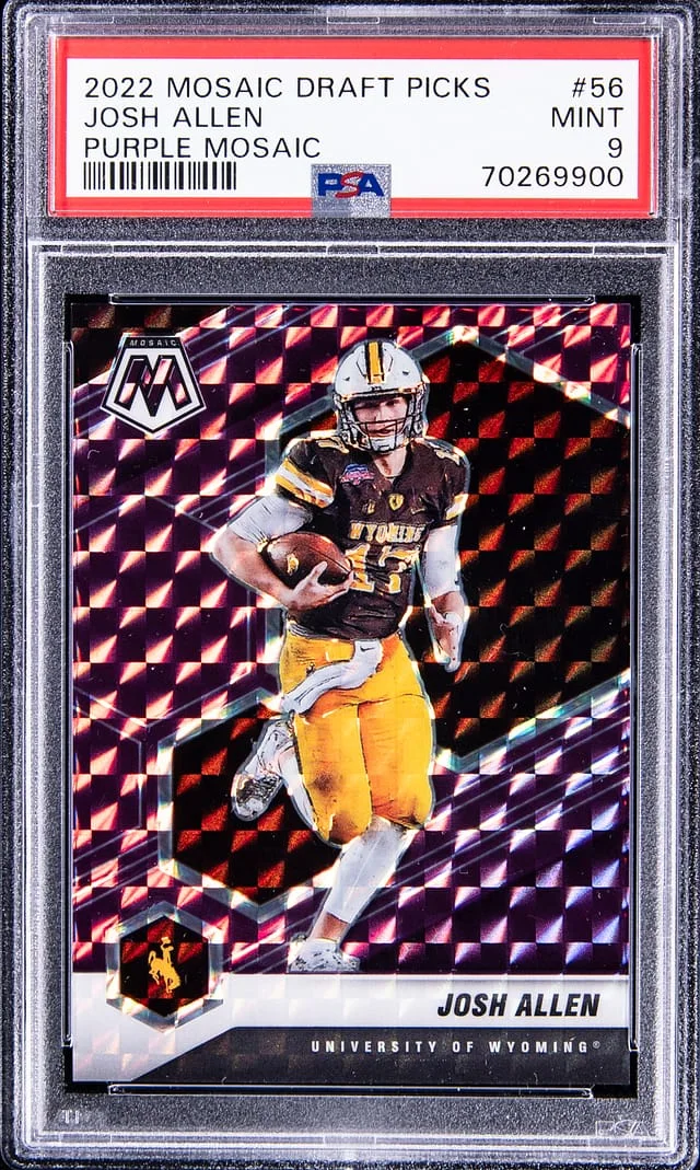 2022 Panini Mosaic Josh Allen Draft Picks Purple #56 card image