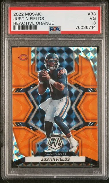 2022 Panini Mosaic Justin Fields #33 card image