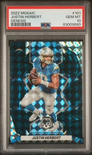 2022 Panini Mosaic Justin Herbert Genesis #101 card image