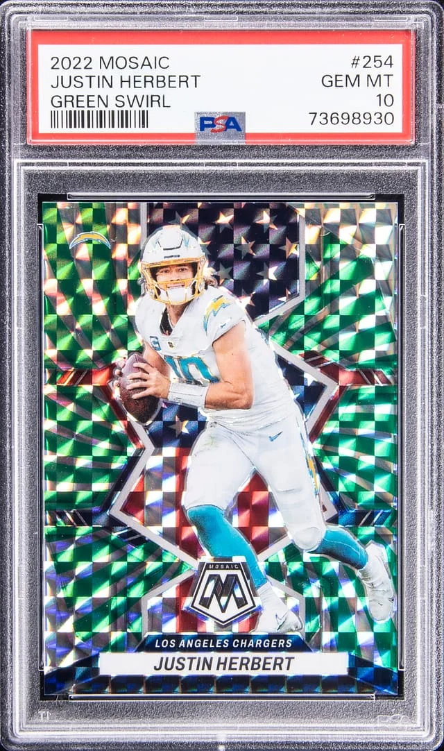 2022 Panini Mosaic Justin Herbert Genesis #254 card image