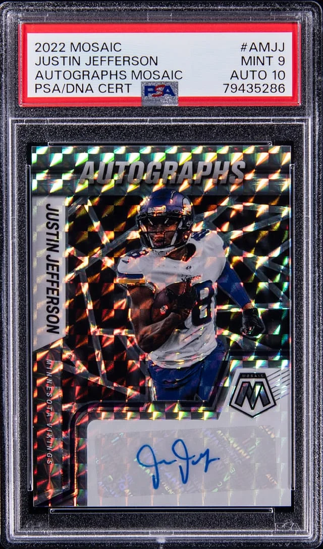 2022 Panini Mosaic Justin Jefferson Autograph #AMJJ card image