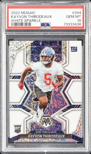 2022 Panini Mosaic Kayvon Thibodeaux White Sparkle #344 card image
