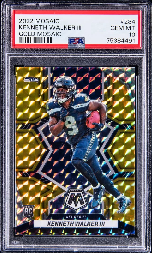 2022 Panini Mosaic Kenneth Walker Iii Gold Mosaic #284 card image