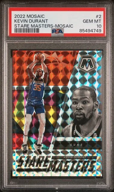 2022 Panini Mosaic Kevin Durant Stare Masters Mosaic #2 card image