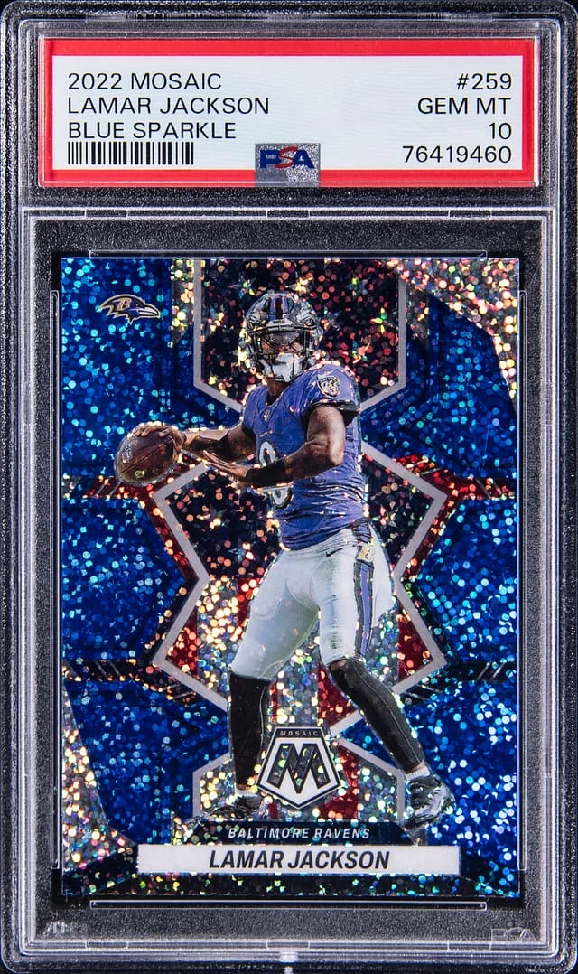 2022 Panini Mosaic Lamar Jackson Genesis #259 card image