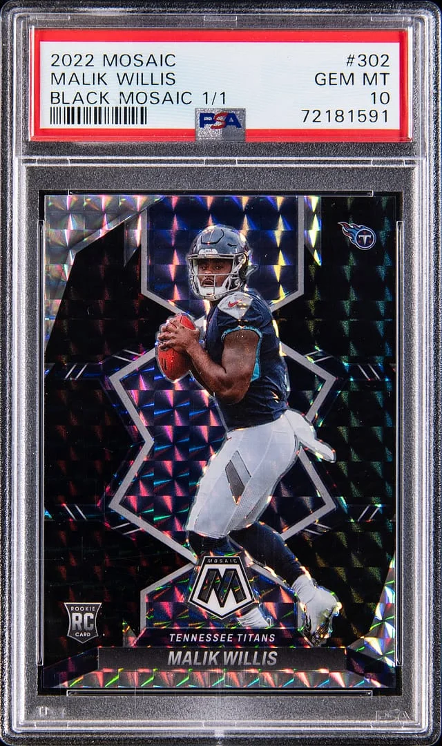 2022 Panini Mosaic Malik Willis Black Mosaic #302 card image