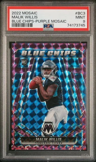 2022 Panini Mosaic Malik Willis Blue Chips #BC3 card image