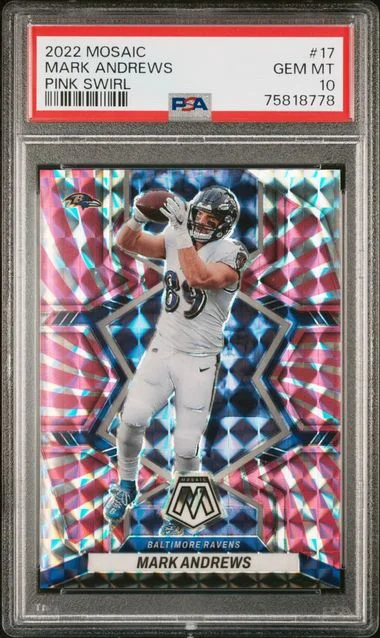2022 Panini Mosaic Mark Andrews Pink Swirl #17 card image
