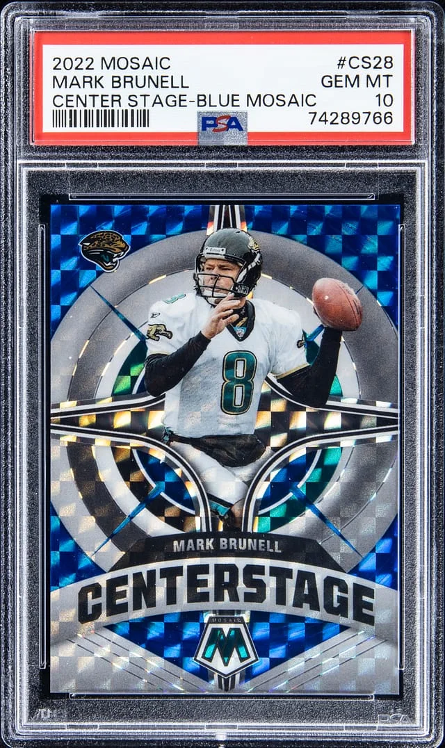 2022 Panini Mosaic Mark Brunell Center Stage Blue #CS28 card image