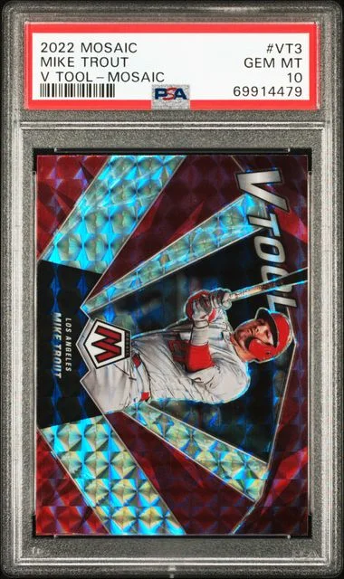 2022 Panini Mosaic Mike Trout V Tool Mosaic #VT-3 card image