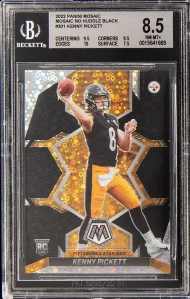 2022 Panini Mosaic Mosaic No Huddle Black Kenny Pickett #no-number card image