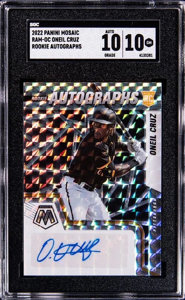 2022 Panini Mosaic Oneil Cruz Autograph #RAM-OC card image
