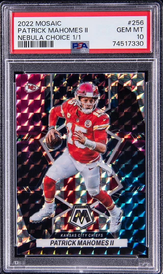 2022 Panini Mosaic Patrick Mahomes II Nebula Choice #256 card image