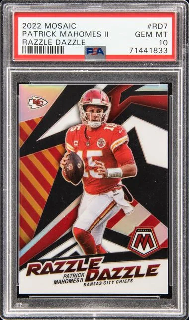 2022 Panini Mosaic Patrick Mahomes Ii Razzle Dazzle #Rd7 card image